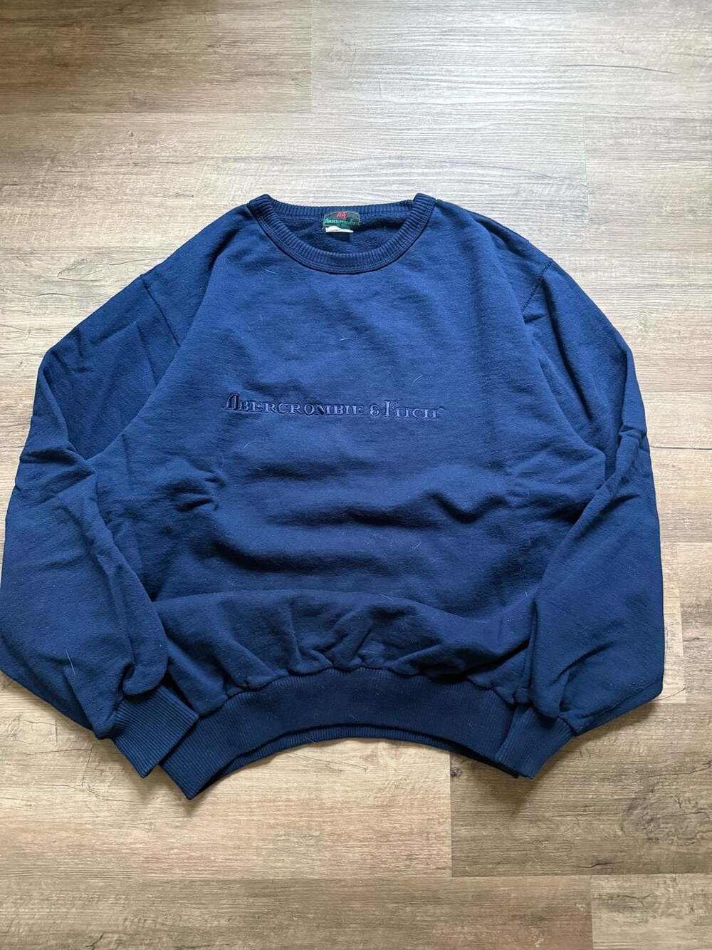 Abercrombie & Fitch Navy Blue Embroidered Pullover Sweatshirt XL
